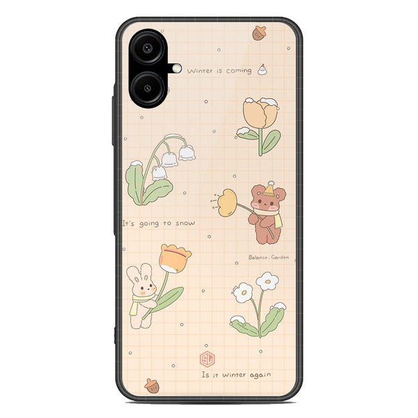 Cute Korean Design Series Soft Phone Case - Premium Glass Case - Design 4 - Samsung Galaxy A06