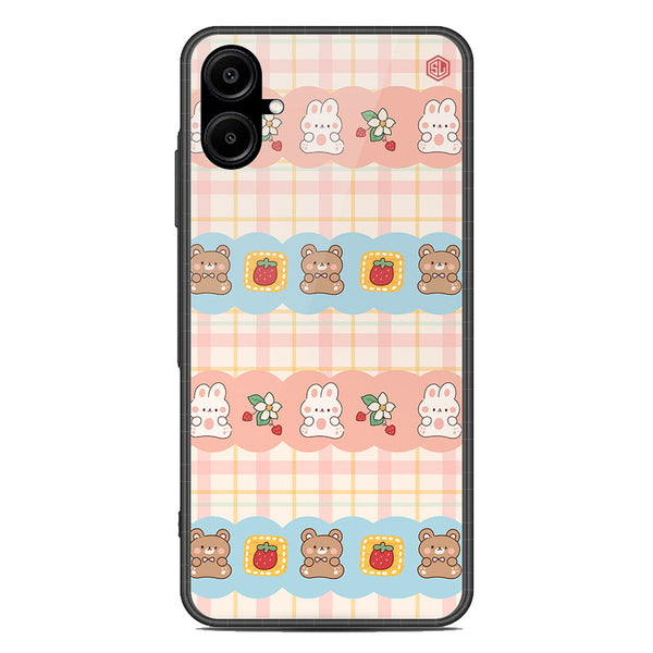Cute Korean Design Series Soft Phone Case - Premium Glass Case - Design 5 - Samsung Galaxy A06