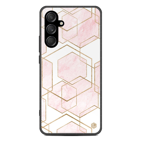 Stylish Marble Series Soft Phone Case - Metal Case - Design 3 - Samsung Galaxy M55