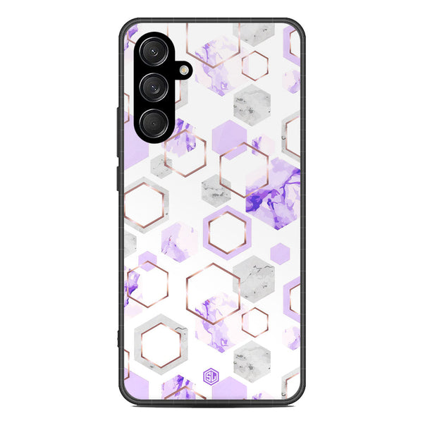 Stylish Marble Series Soft Phone Case - Metal Case - Design 5 - Samsung Galaxy M35
