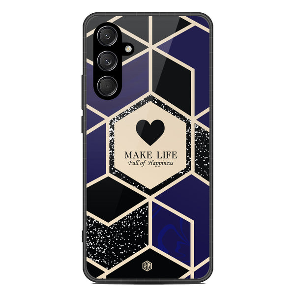 Happiness Series Soft Phone Case - Metal Case - Design 1 - Samsung Galaxy M55