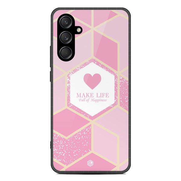Happiness Series Soft Phone Case - Metal Case - Design 3 - Samsung Galaxy A36