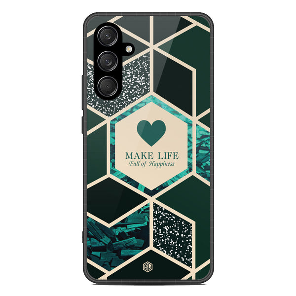 Happiness Series Soft Phone Case - Metal Case - Design 4 - Samsung Galaxy M35