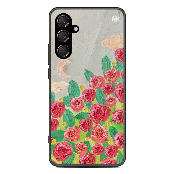 Floral Series Soft Phone Case - Metal Case - Design 10 - Samsung Galaxy C55