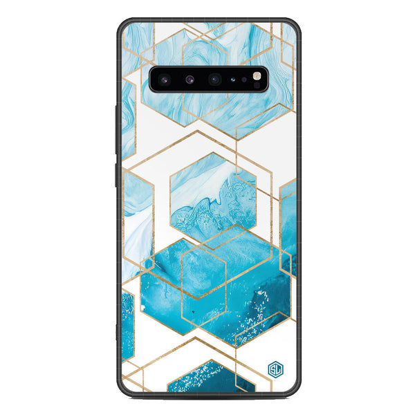 Stylish Marble Series Soft Phone Case - Metal Case - Design 1 - Samsung Galaxy S10 5G