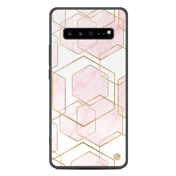 Stylish Marble Series Soft Phone Case - Metal Case - Design 3 - Samsung Galaxy S10 5G