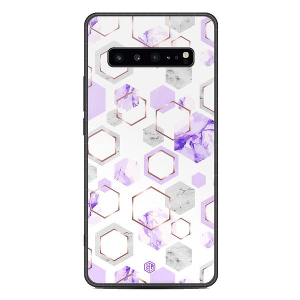 Stylish Marble Series Soft Phone Case - Metal Case - Design 5 - Samsung Galaxy S10 5G