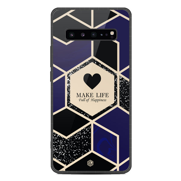 Happiness Series Soft Phone Case - Metal Case - Design 1 - Samsung Galaxy S10 5G