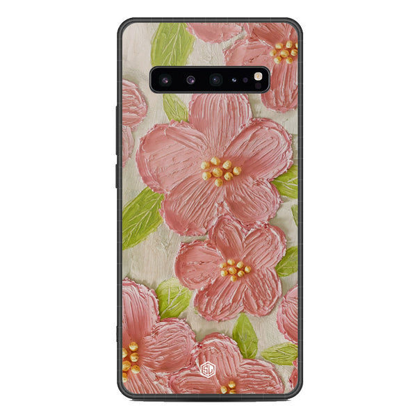 Floral Series Soft Phone Case - Metal Case - Design 9 - Samsung Galaxy S10 5G