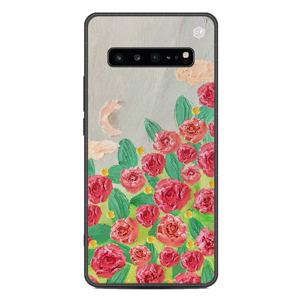 Floral Series Soft Phone Case - Metal Case - Design 10 - Samsung Galaxy S10 5G