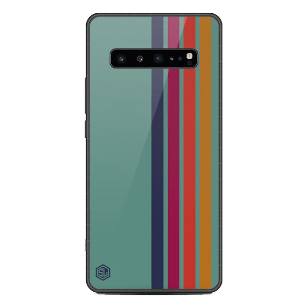 Retro Stripes Series Soft Phone Case - Metal Case - Design 5 - Samsung Galaxy S10 5G
