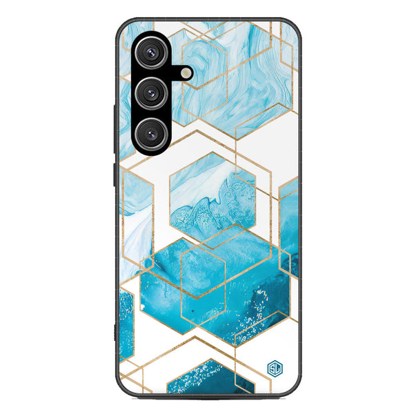 Stylish Marble Series Soft Phone Case - Metal Case - Design 1 - Samsung Galaxy S25