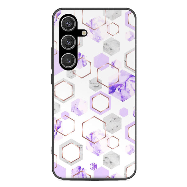 Stylish Marble Series Soft Phone Case - Metal Case - Design 5 - Samsung Galaxy S25