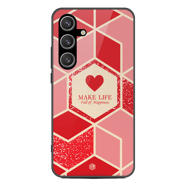 Happiness Series Soft Phone Case - Metal Case - Design 5 - Samsung Galaxy S25