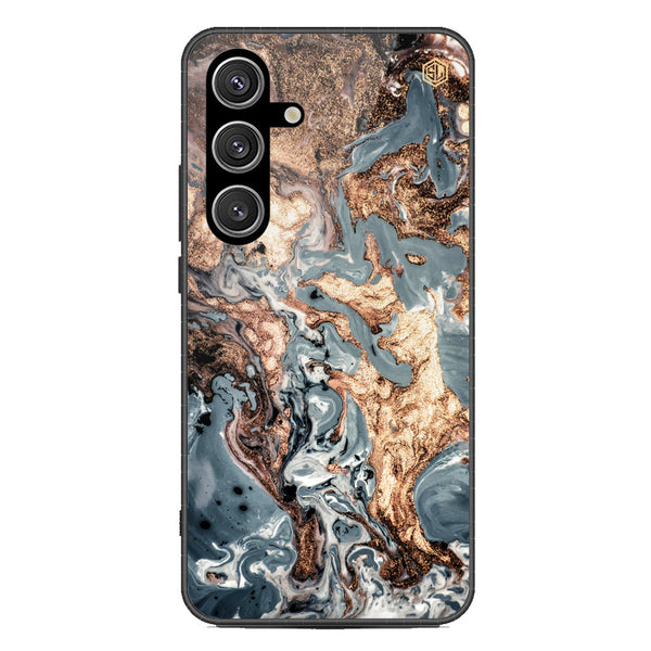Marble Series Soft Phone Case - Metal Case - Design 5 - Samsung Galaxy S25