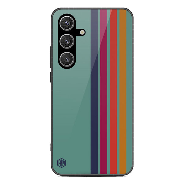 Retro Stripes Series Soft Phone Case - Metal Case - Design 5 - Samsung Galaxy S25