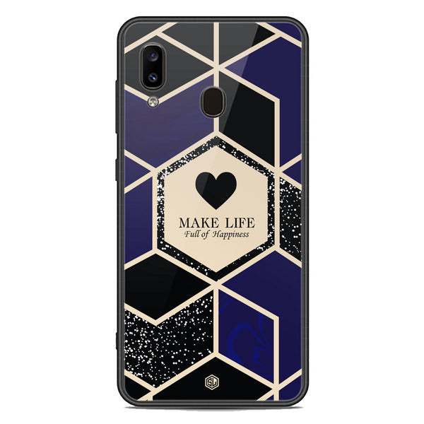 Happiness Series Soft Phone Case - Premium Glass Case - Design 1 - Samsung Galaxy A20