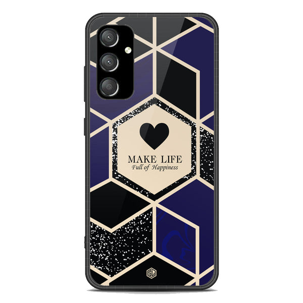 Happiness Series Soft Phone Case - Premium Glass Case - Design 1 - Samsung Galaxy A14 5G