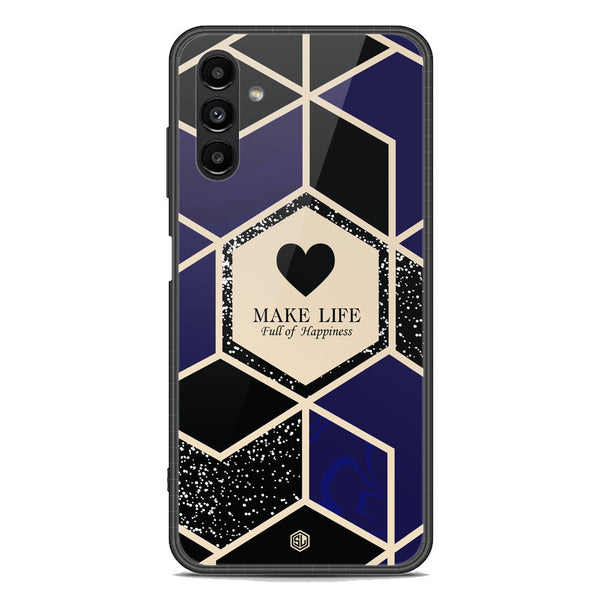 Happiness Series Soft Phone Case - Premium Glass Case - Design 1 - Samsung Galaxy A13 5G