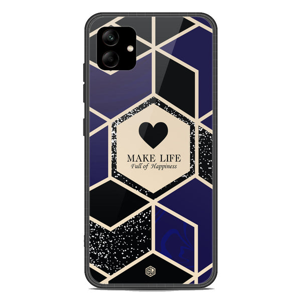 Happiness Series Soft Phone Case - Premium Glass Case - Design 1 - Samsung Galaxy A04