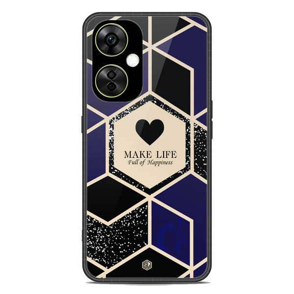 Happiness Series Soft Phone Case - Premium Glass Case - Design 1 - OnePlus Nord CE 3 Lite