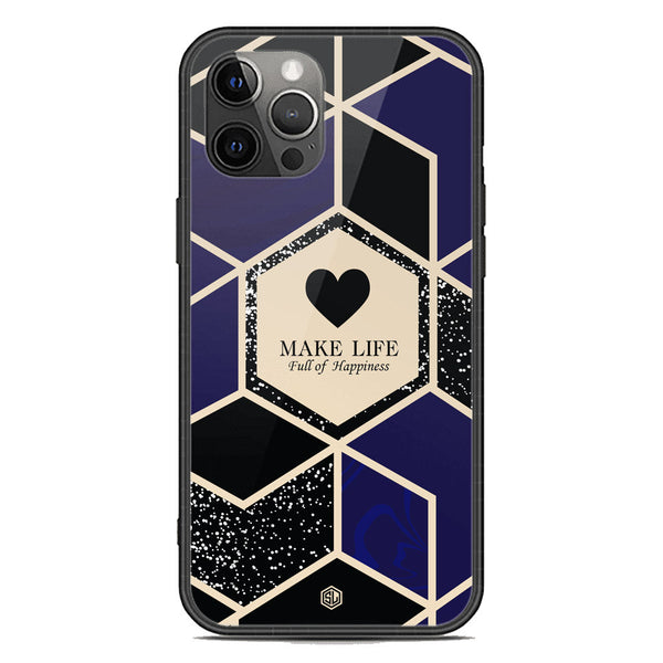 Happiness Series Soft Phone Case - Premium Glass Case - Design 1 - iPhone 12 Pro Max