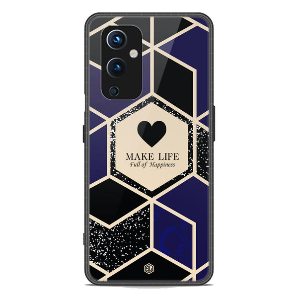 Happiness Series Soft Phone Case - Premium Glass Case - Design 1 - OnePlus 9