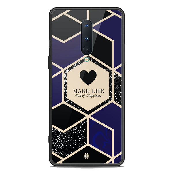 Happiness Series Soft Phone Case - Premium Glass Case - Design 1 - OnePlus 8 4G