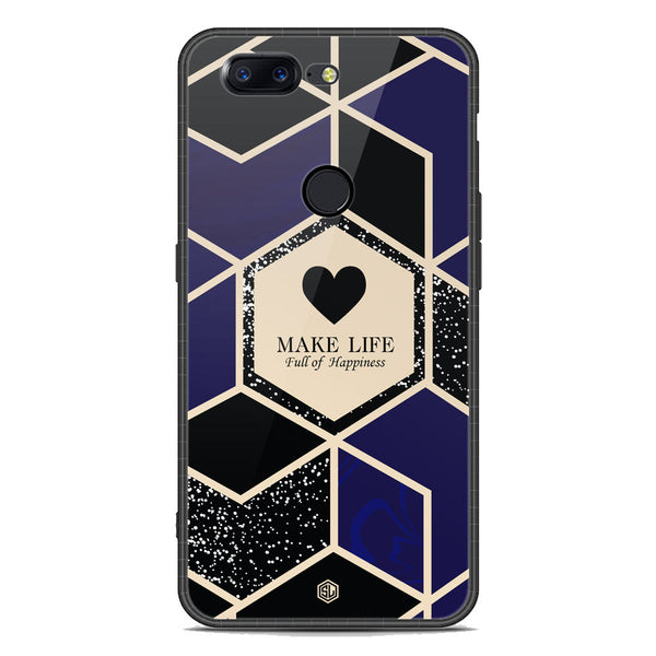 Happiness Series Soft Phone Case - Premium Glass Case - Design 1 - OnePlus 5T