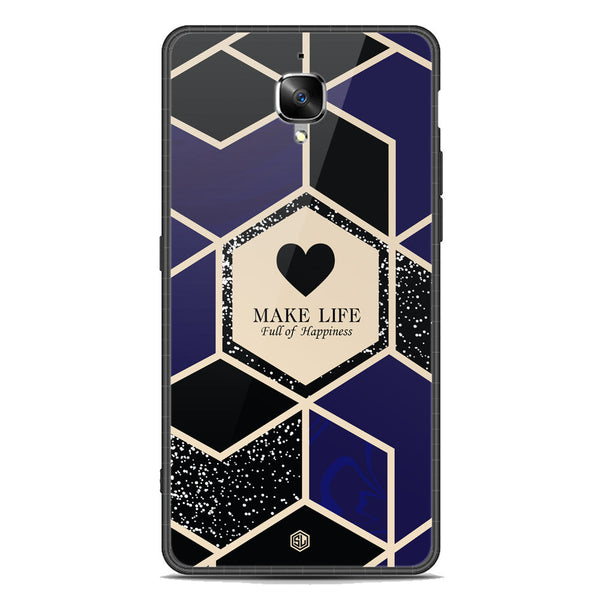 Happiness Series Soft Phone Case - Premium Glass Case - Design 1 - OnePlus 3T