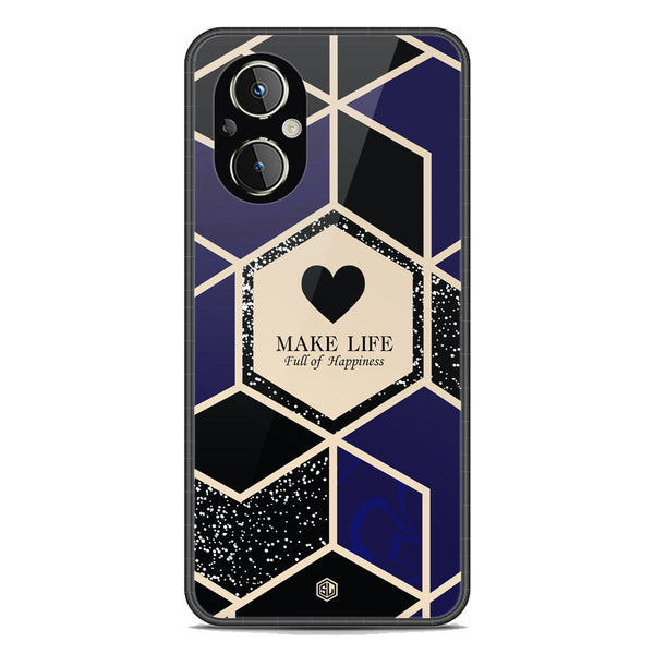 Happiness Series Soft Phone Case - Premium Glass Case - Design 1 - Oppo Reno 7 Lite