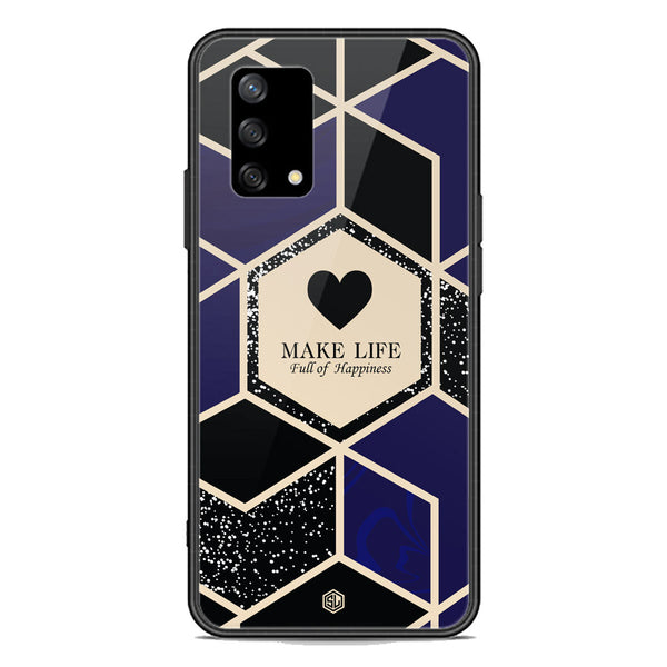 Happiness Series Soft Phone Case - Premium Glass Case - Design 1 - Oppo Reno 6 Lite