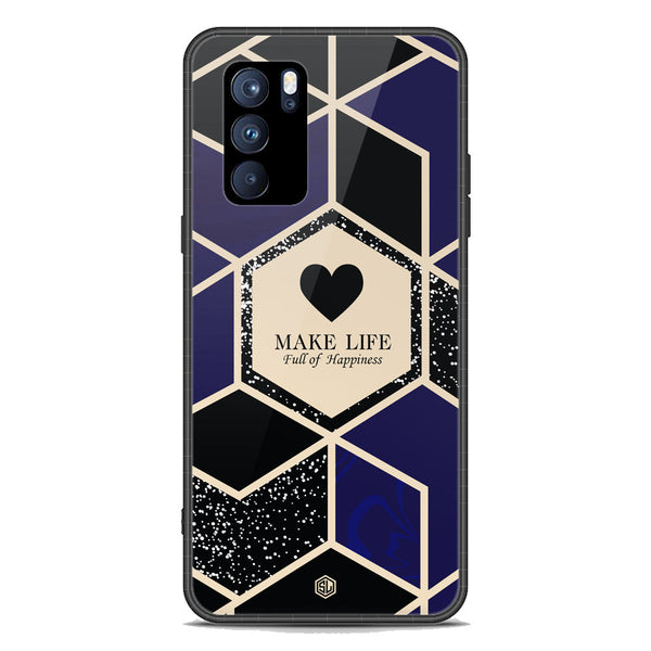 Happiness Series Soft Phone Case - Premium Glass Case - Design 1 - Oppo Reno 6 5G