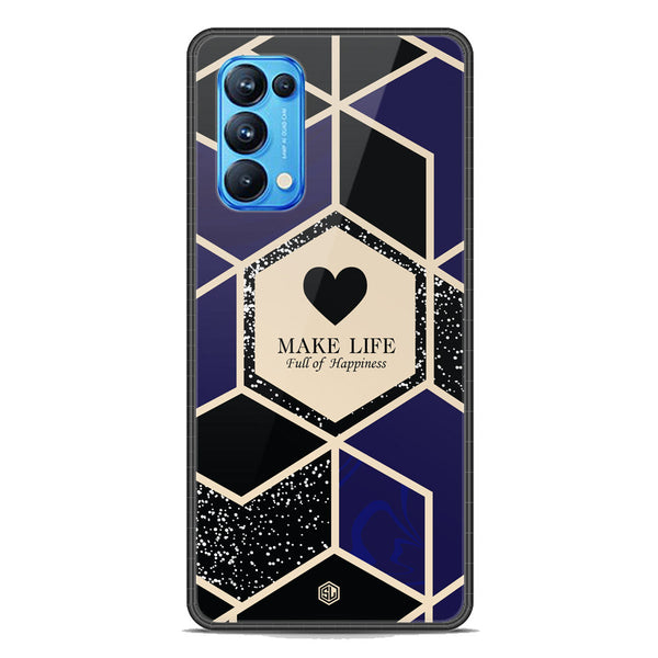 Happiness Series Soft Phone Case - Premium Glass Case - Design 1 - Oppo Reno 5 Pro 5G