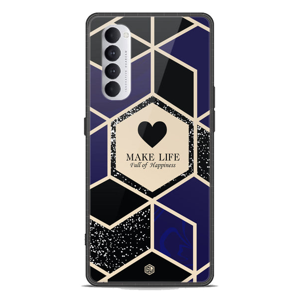 Happiness Series Soft Phone Case - Premium Glass Case - Design 1 - Oppo Reno 4 Pro 5G