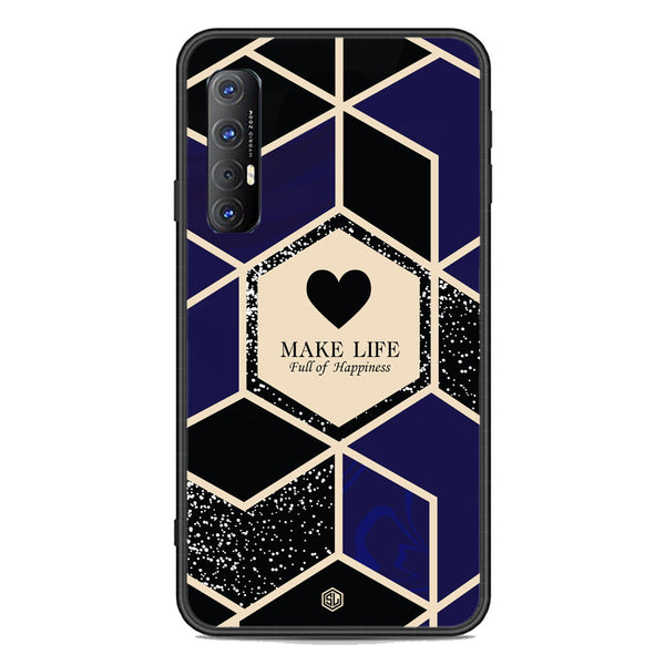 Happiness Series Soft Phone Case - Premium Glass Case - Design 1 - Oppo Reno 3 Pro
