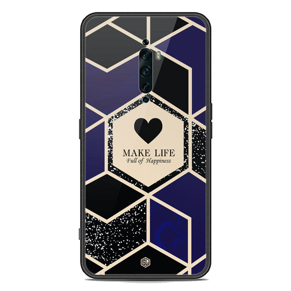 Happiness Series Soft Phone Case - Premium Glass Case - Design 1 - Oppo Reno 2Z