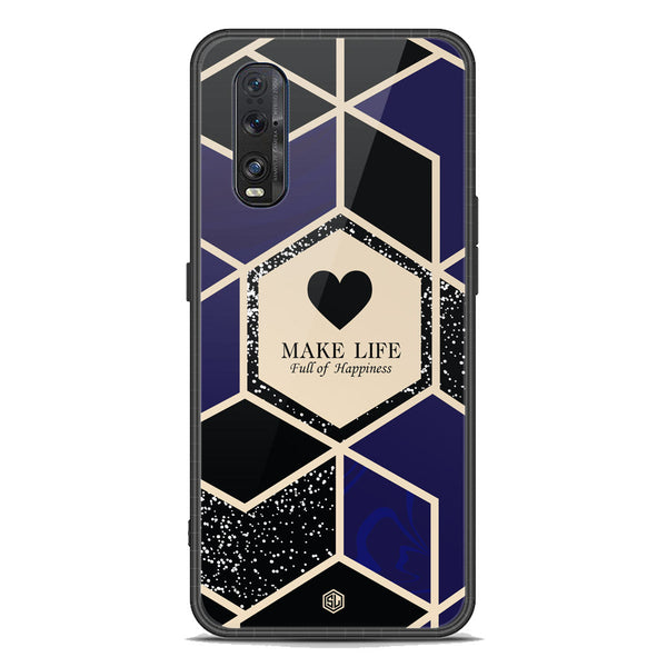 Happiness Series Soft Phone Case - Premium Glass Case - Design 1 - Oppo Find X2