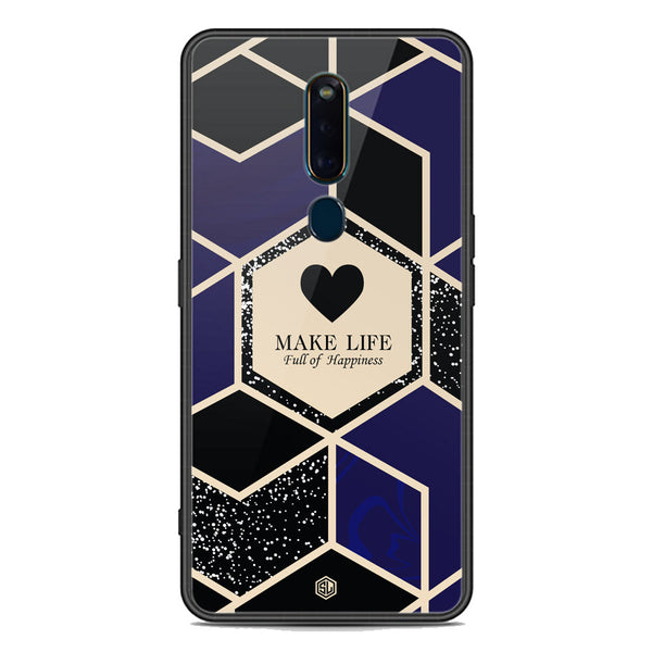 Happiness Series Soft Phone Case - Premium Glass Case - Design 1 - Oppo F11 Pro