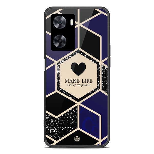 Happiness Series Soft Phone Case - Premium Glass Case - Design 1 - Oppo A77 4G