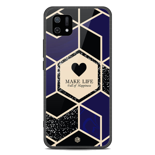 Happiness Series Soft Phone Case - Premium Glass Case - Design 1 - Oppo A16e