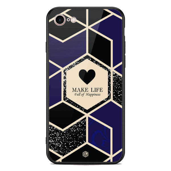 Happiness Series Soft Phone Case - Premium Glass Case - Design 1 - iPhone 8 / 7