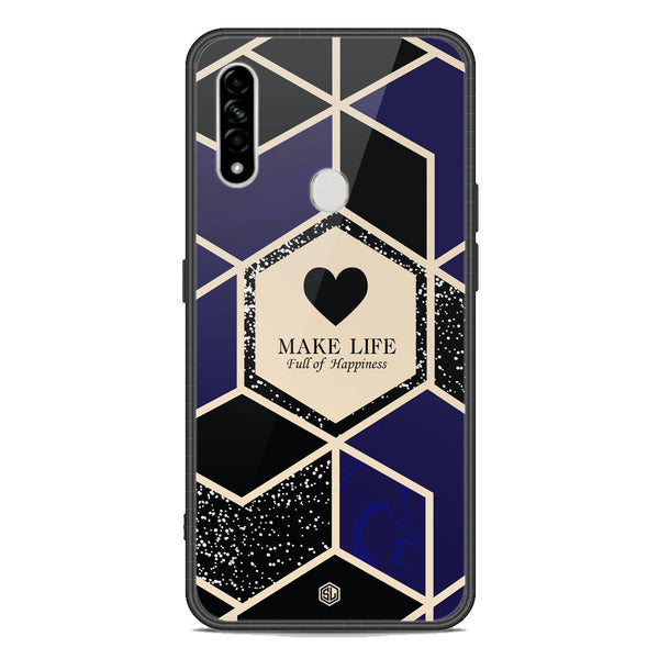 Happiness Series Soft Phone Case - Premium Glass Case - Design 1 - Oppo A8