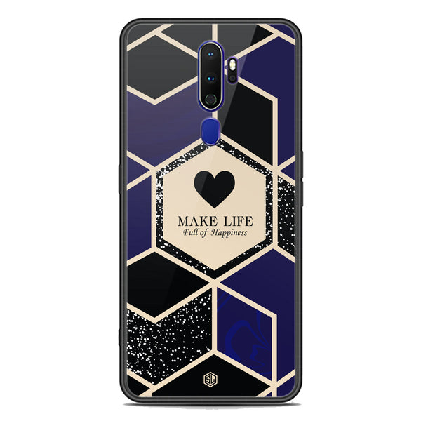 Happiness Series Soft Phone Case - Premium Glass Case - Design 1 - Oppo A5 2020