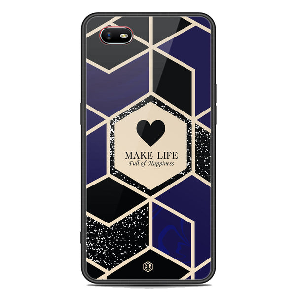 Happiness Series Soft Phone Case - Premium Glass Case - Design 1 - Oppo A1k