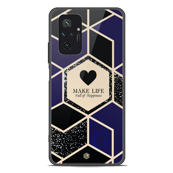 Happiness Series Soft Phone Case - Premium Glass Case - Design 1 - Xiaomi Redmi Note 10 Pro Max