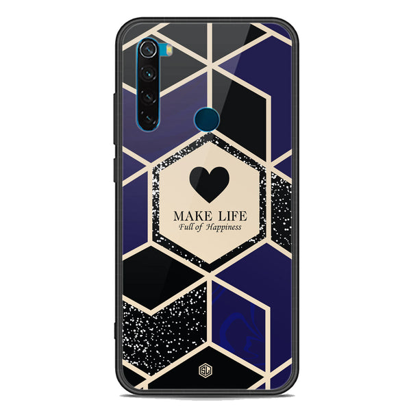 Happiness Series Soft Phone Case - Premium Glass Case - Design 1 - Xiaomi Redmi Note 8 2021