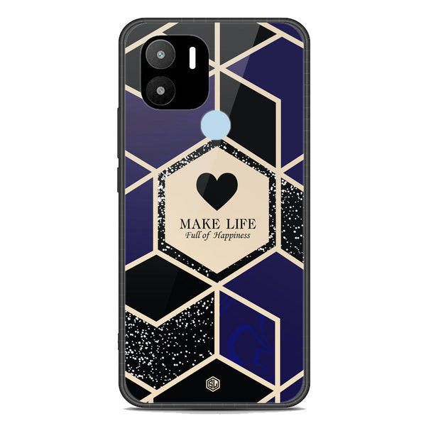 Happiness Series Soft Phone Case - Premium Glass Case - Design 1 - Xiaomi Redmi A1 Plus