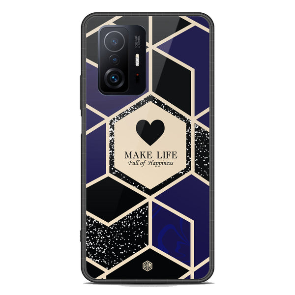 Happiness Series Soft Phone Case - Premium Glass Case - Design 1 - Xiaomi 11T Pro