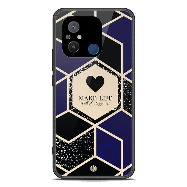 Happiness Series Soft Phone Case - Premium Glass Case - Design 1 - Xiaomi Redmi 12C